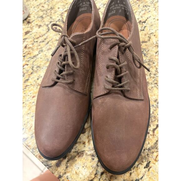 Rockport brown suede tie up ladies oxford Shoes Size 8 - Picture 2 of 5